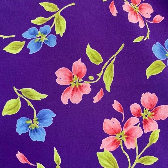 Vintage floral mini skirt size 10p - Picture 3 of 4